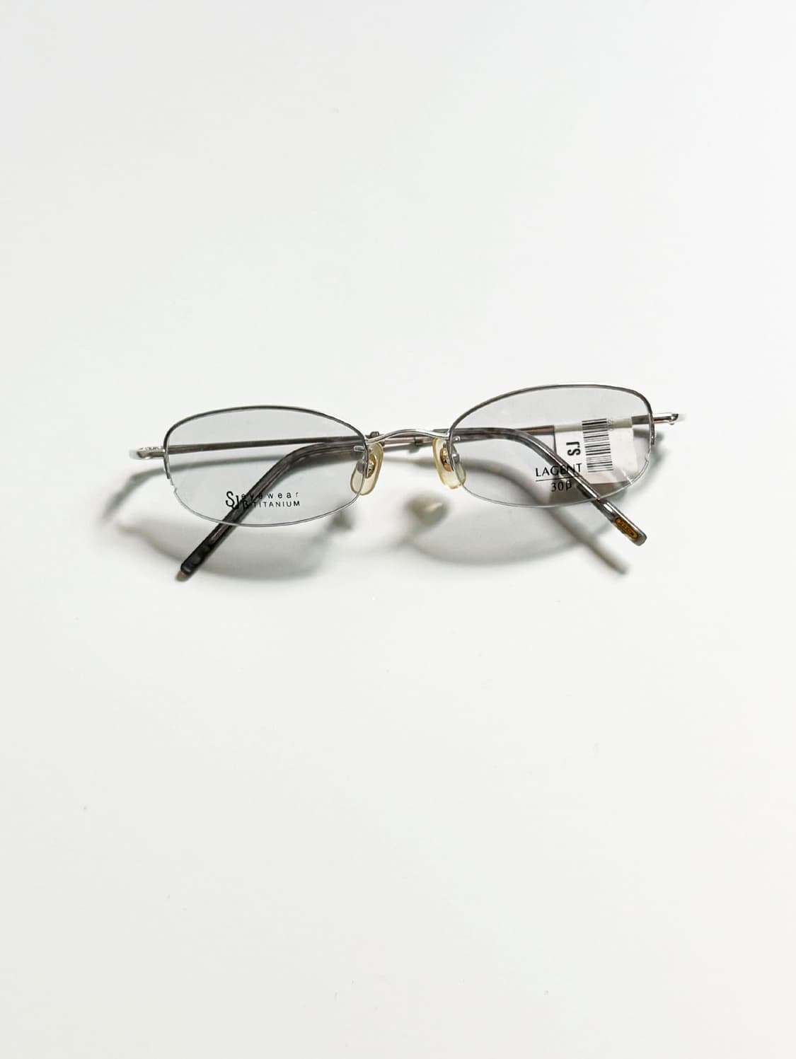 서전 SJ LAGENT 실버 티타늄 반무테 빈티지 안경 상품이미지2