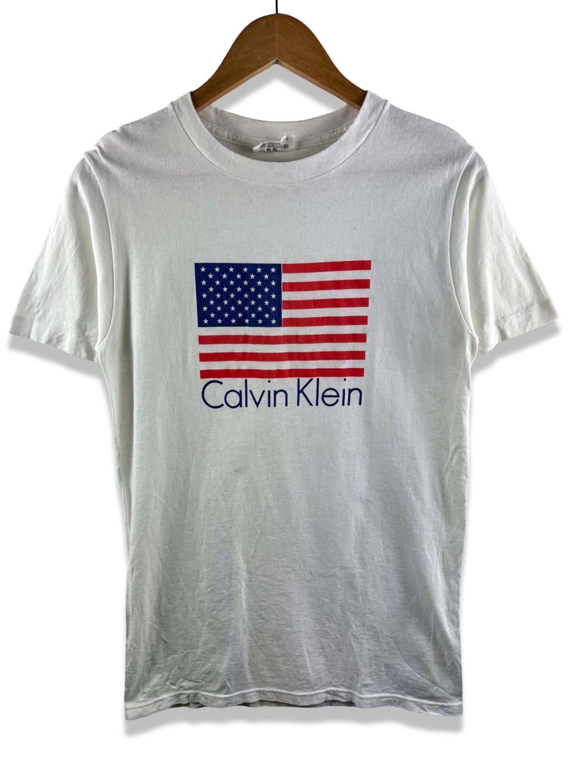 80S 켈빈클라인 미국생산 싱글스티치 성조기 티셔츠2652 상품이미지1