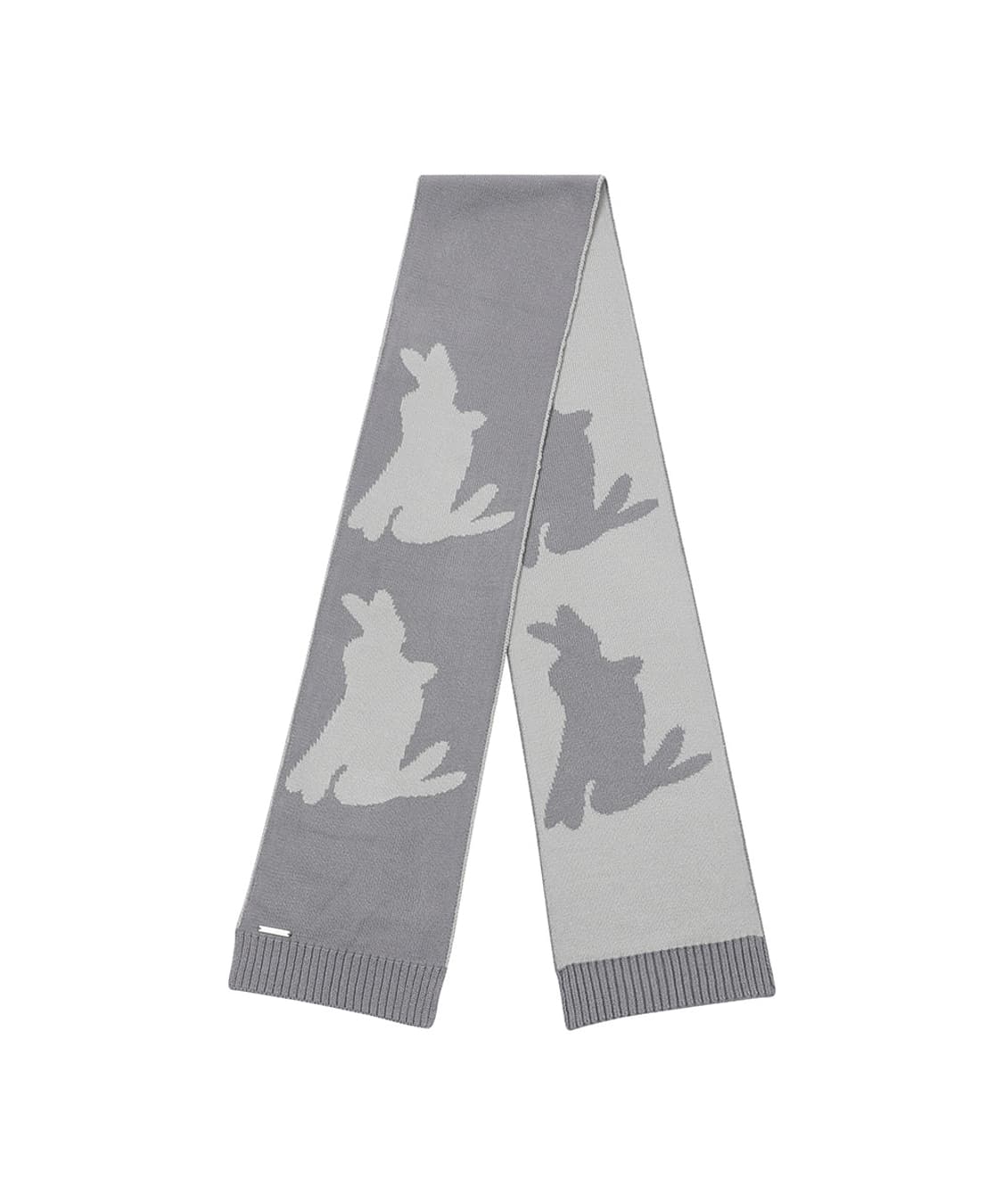 미세키 서울 트윈 래빗 니트 머플러 차콜 상품이미지1