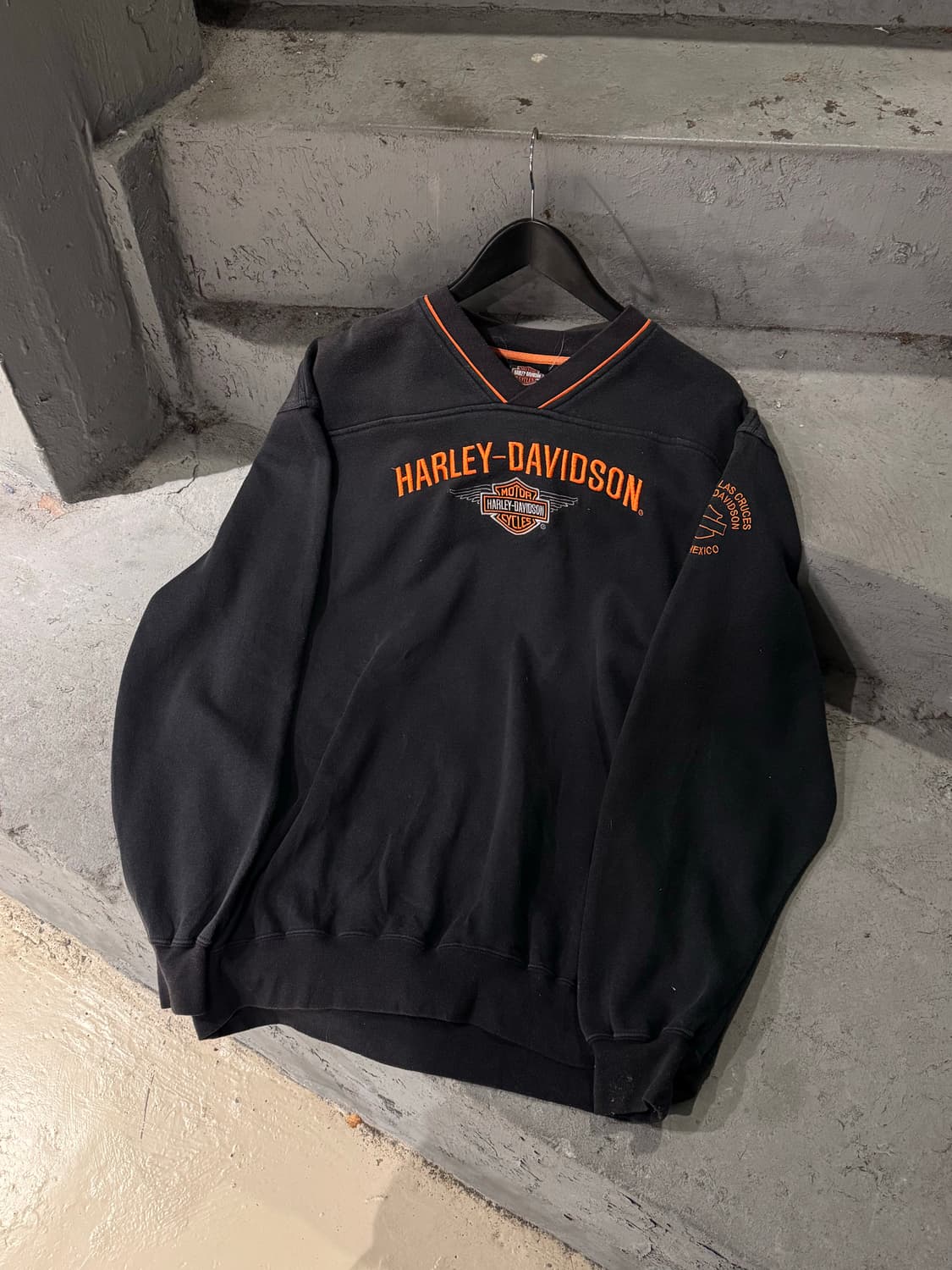 00s 할리데이비슨 스펠아웃 블랙 스웻셔츠  상품이미지1