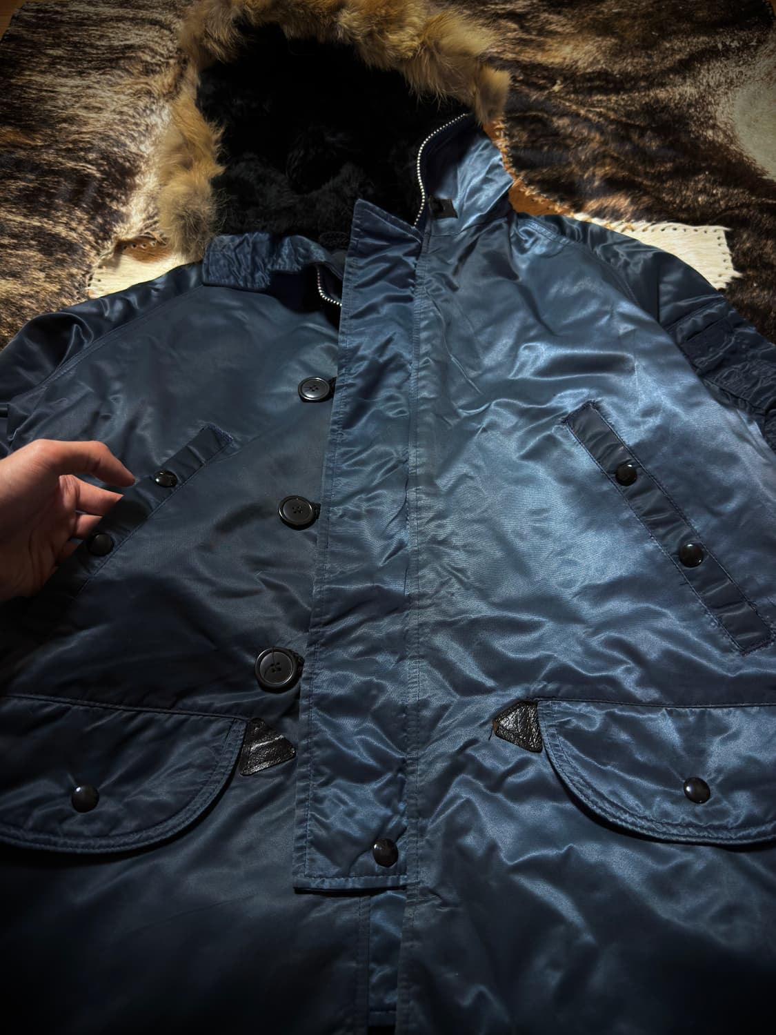 90s USA Corinth N3B Flight parka 상품이미지3