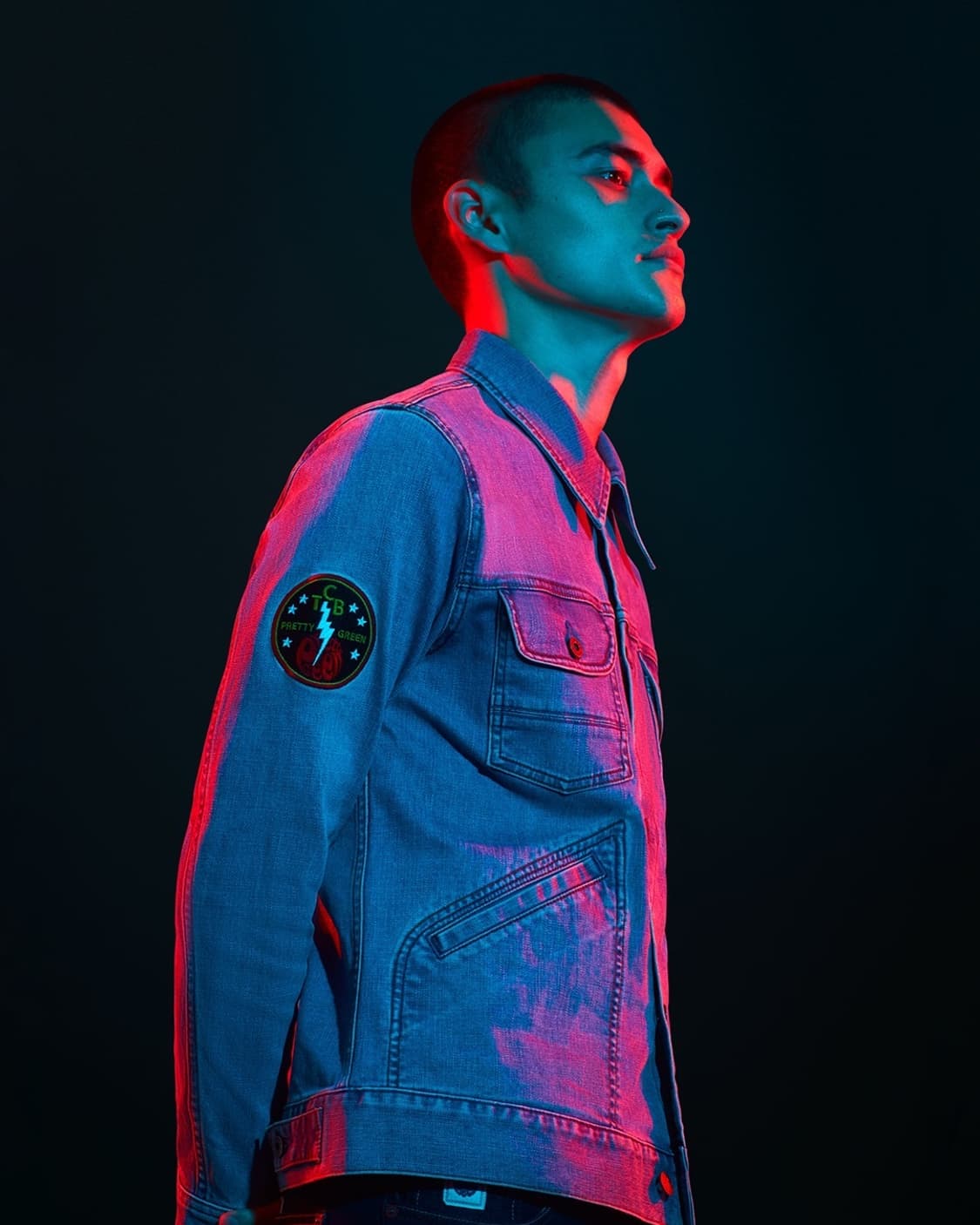 신품미사용)오아시스 리암갤러거 웸블리 2000 데님 자켓 프리티그린 상품이미지4