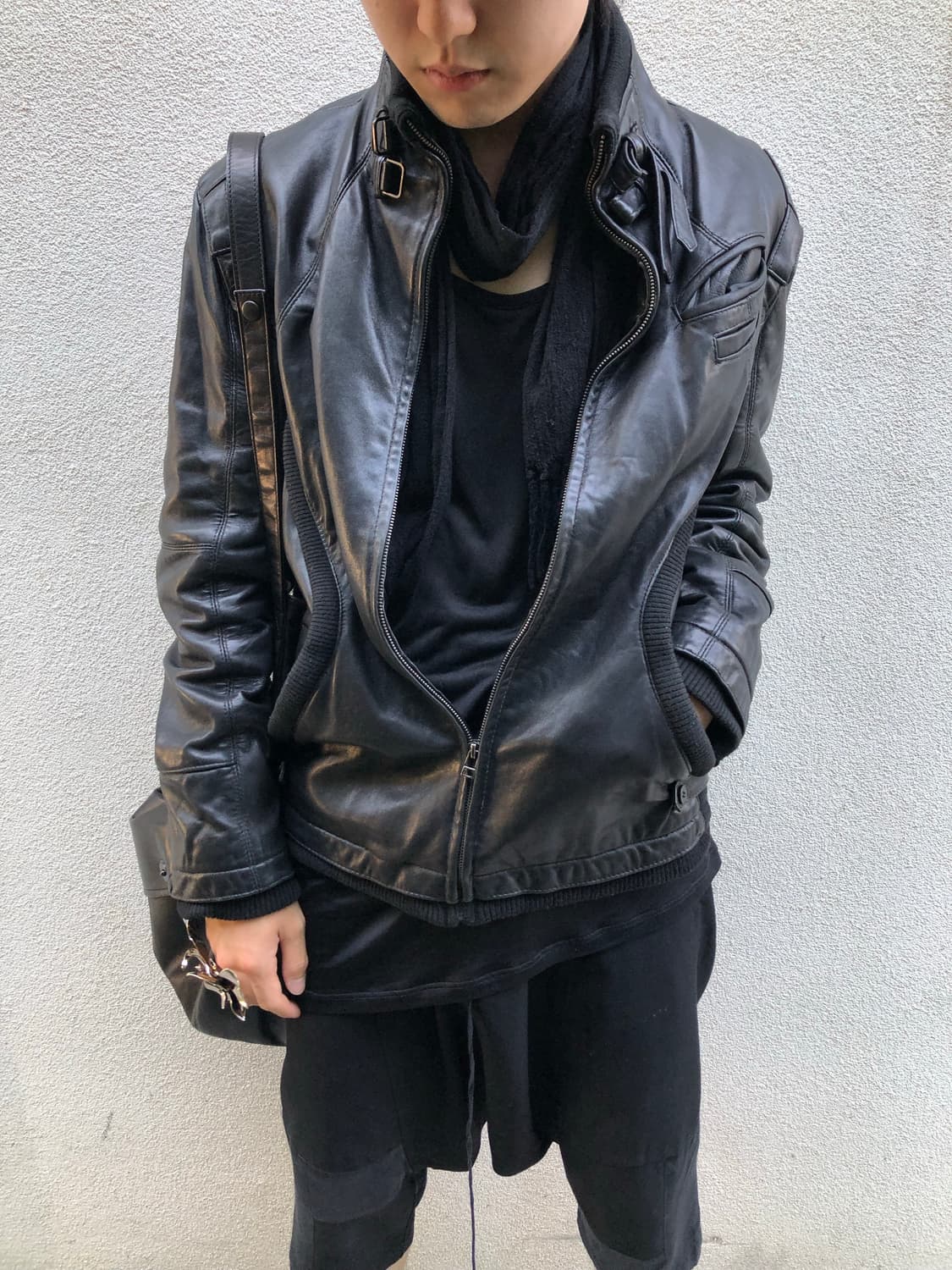 리얼 레더 바이커 자켓 상품이미지2