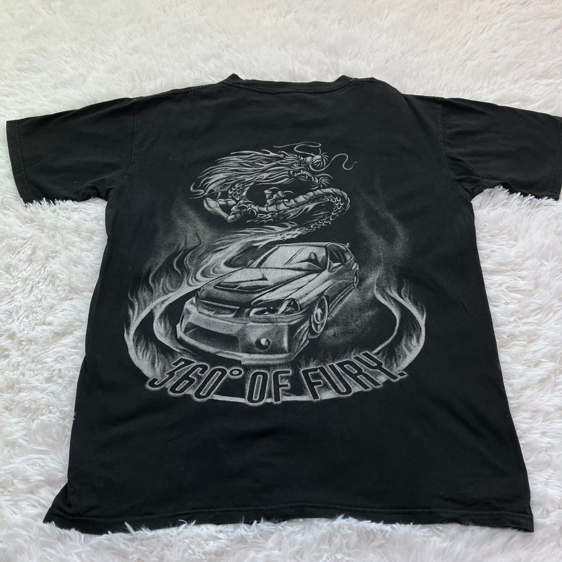 빈티지 분노의 질주 양면 프린팅 반팔 793 y2k 스트릿 갸루 펑키 상품이미지3