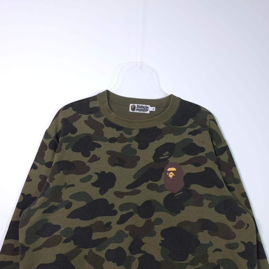 BAPE 베이프 1st 카모 원포인트 맨투맨 XL 상품이미지3