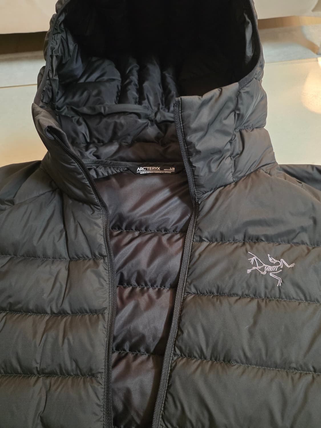 아크테릭스 세륨 후디 블랙 L사이즈 판매합니다. 상품이미지4