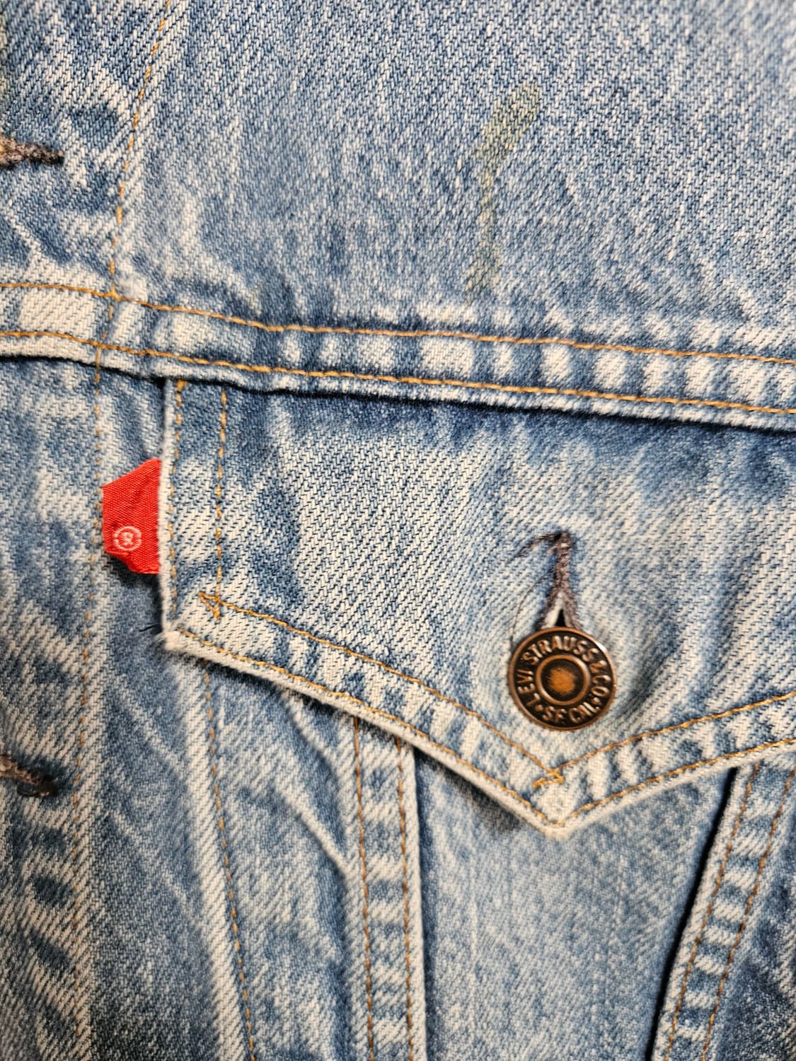 80s levis 청자켓 44 사이즈 데님 트러커 75506 0211 상품이미지2