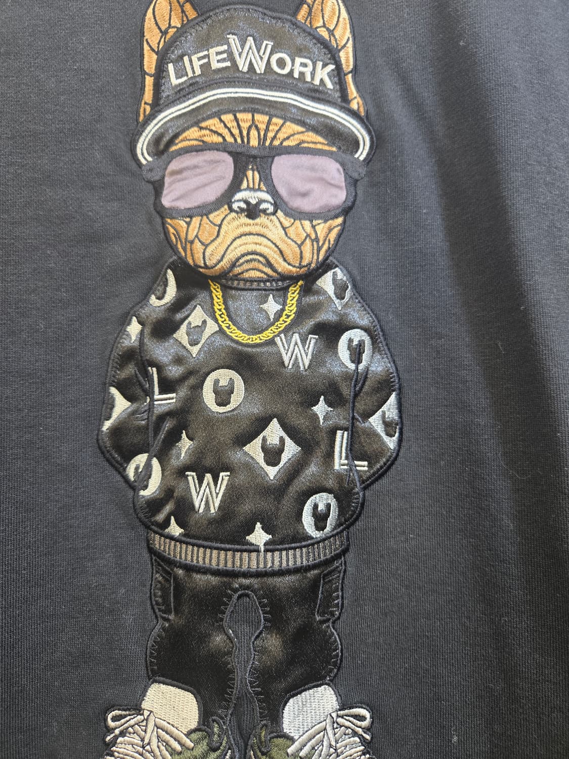 LifeWork 강아지 맨투맨 블랙 M 상품이미지3