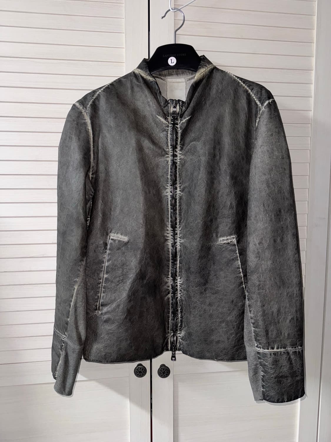 [L] 트랜짓 워시드 램스킨 자켓 상품이미지2