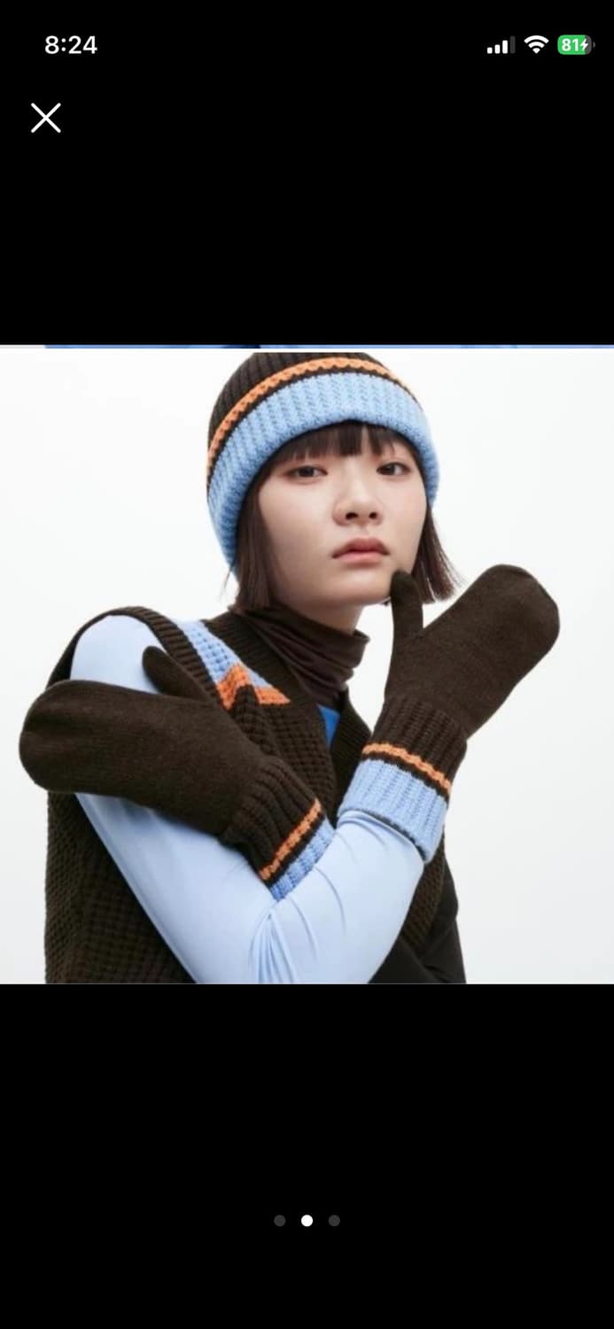 유니클로 마르니 팝콘 니트 장갑  상품이미지2