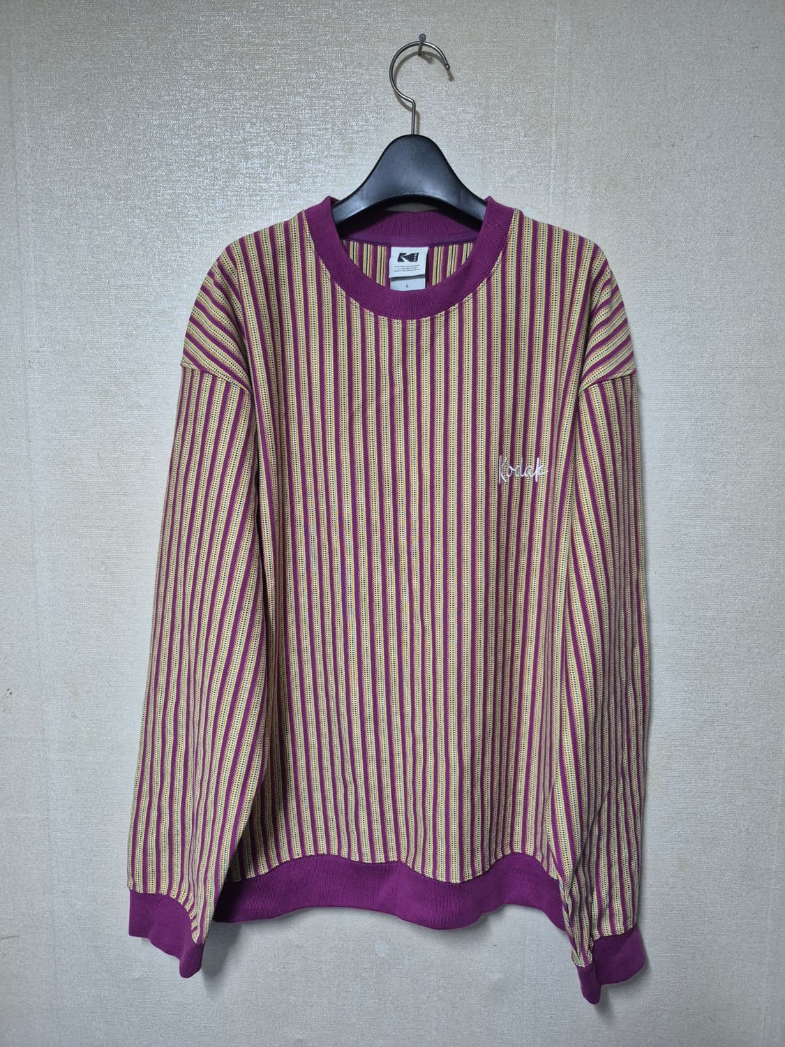 코닥 스트라이프 자카드 맨투맨 상품이미지1