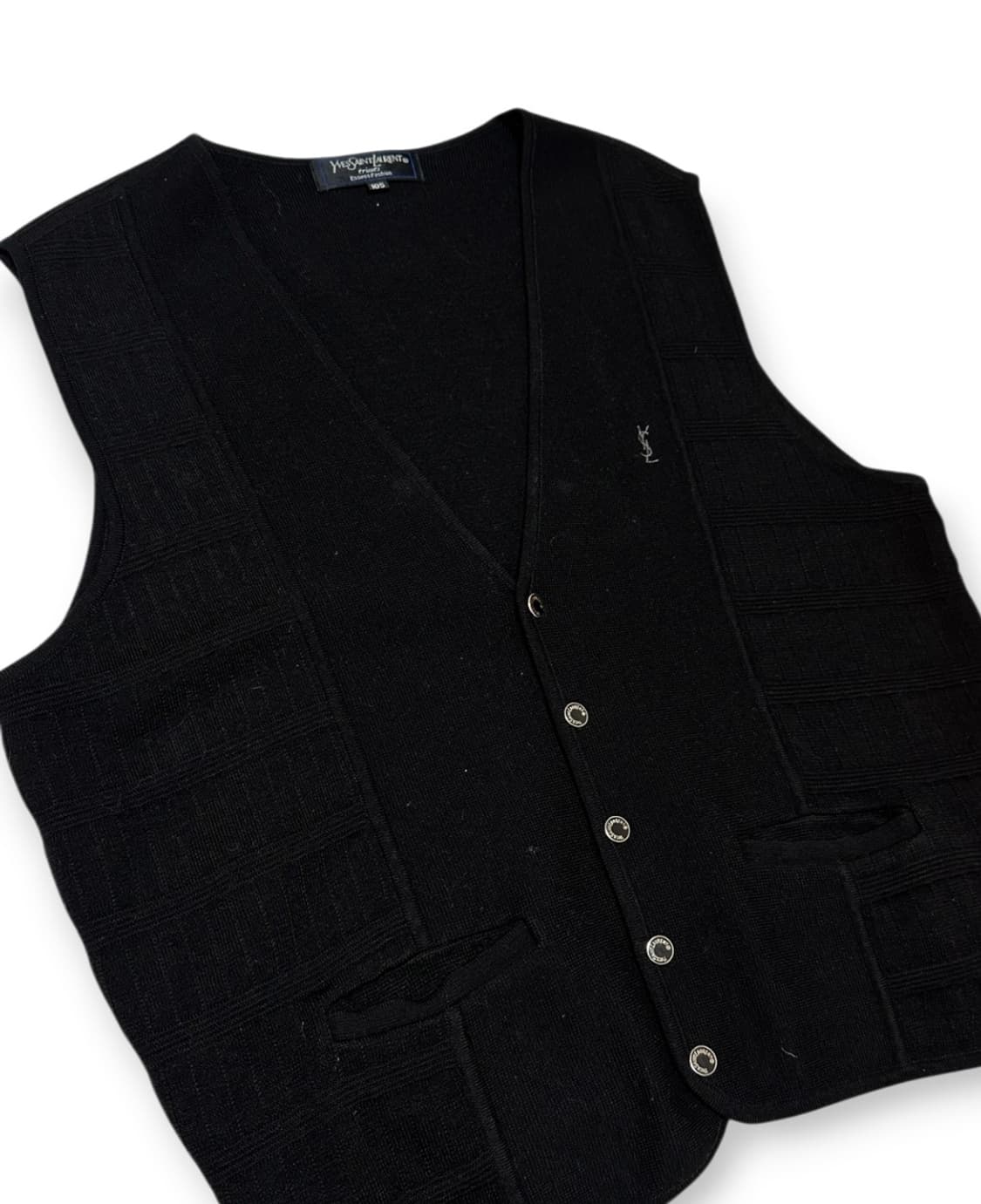 YSL 입생로랑 블랙 니트 베스트 가디건 상품이미지3