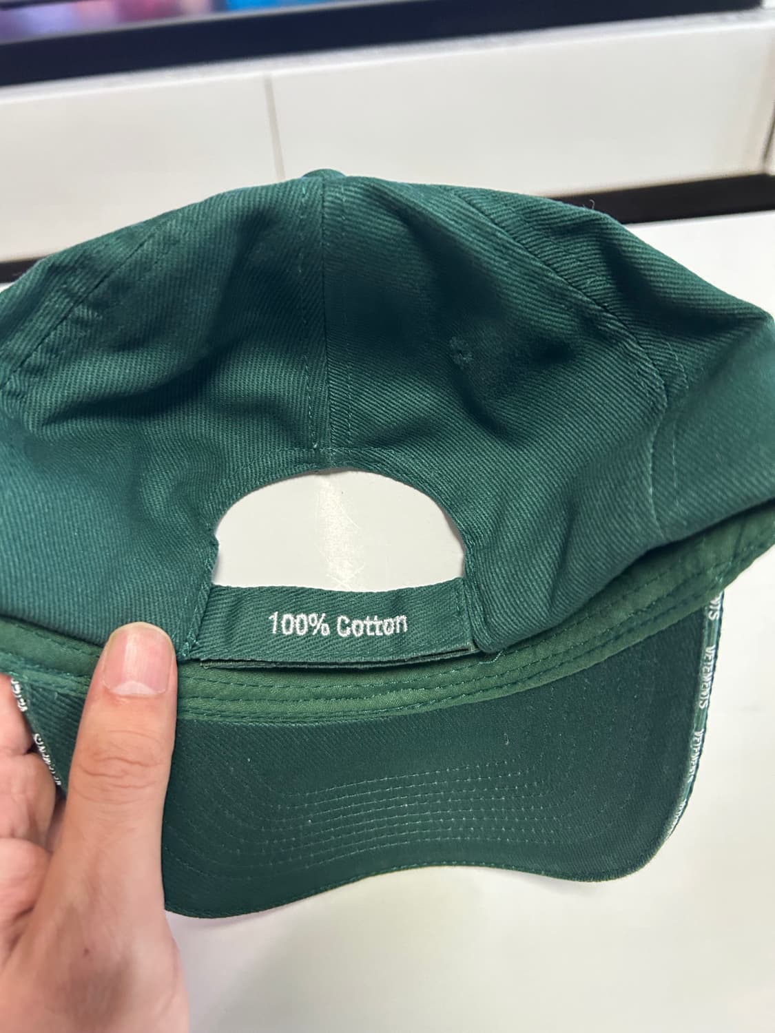 베트멍 자수로고 볼캡 모자 그린 새상품 상품이미지3