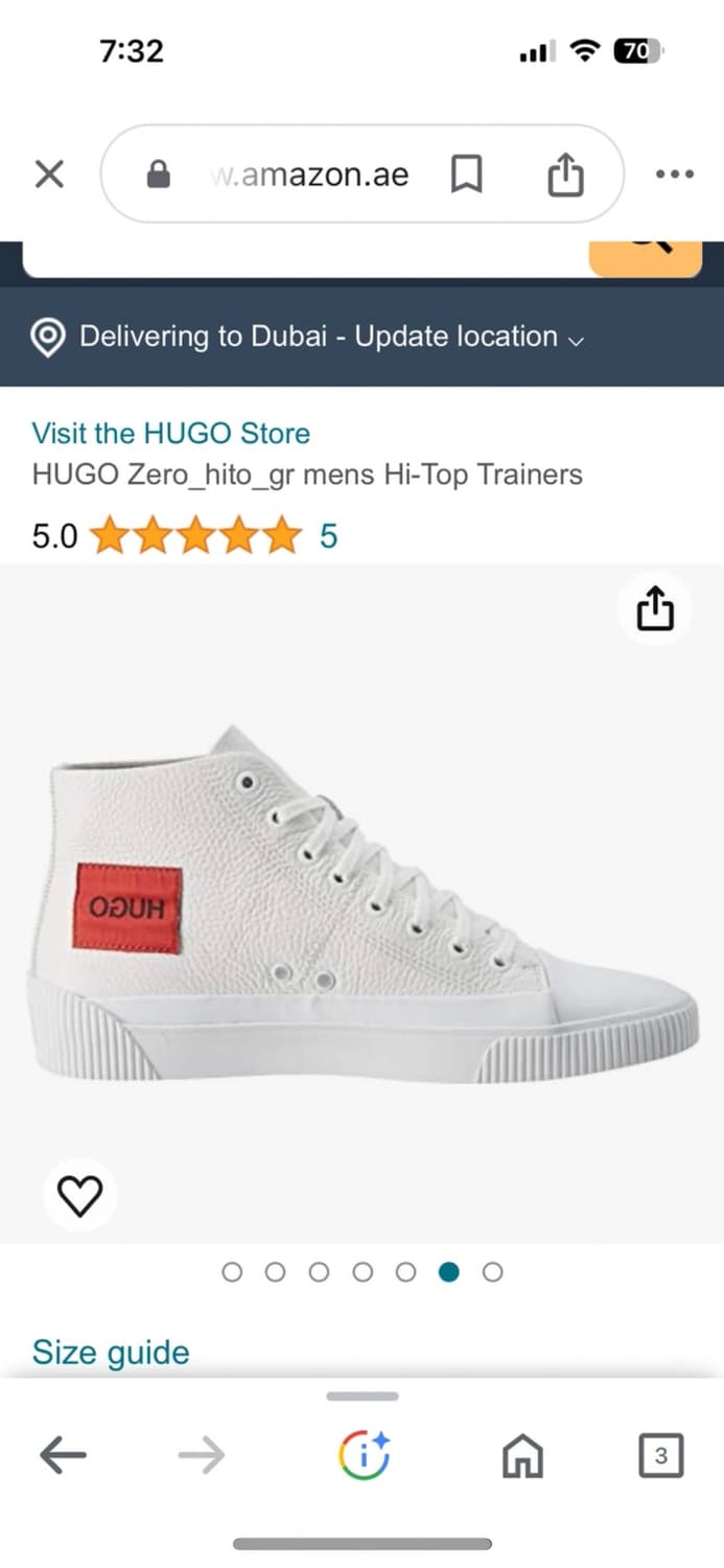HUGO BOSS 토고가죽 하이탑 (완전새제품 ) 상품이미지8