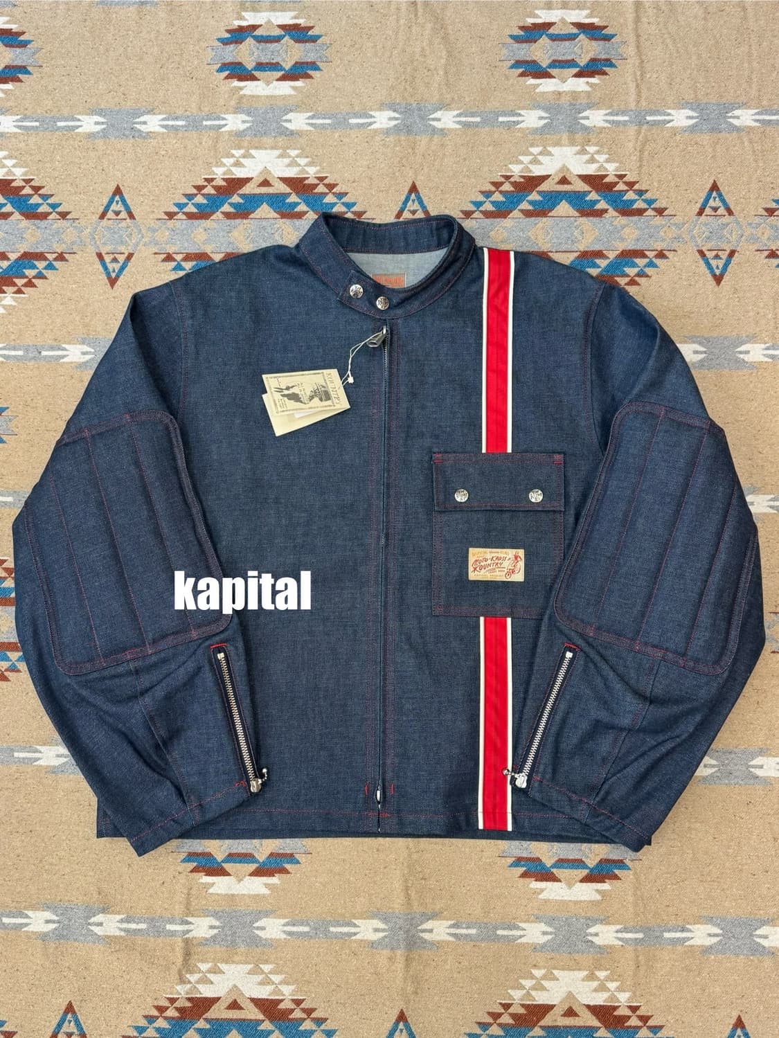 [3][L] 캐피탈 14온즈 데님 토도테레노 모토크로스 자켓 인디고 상품이미지1