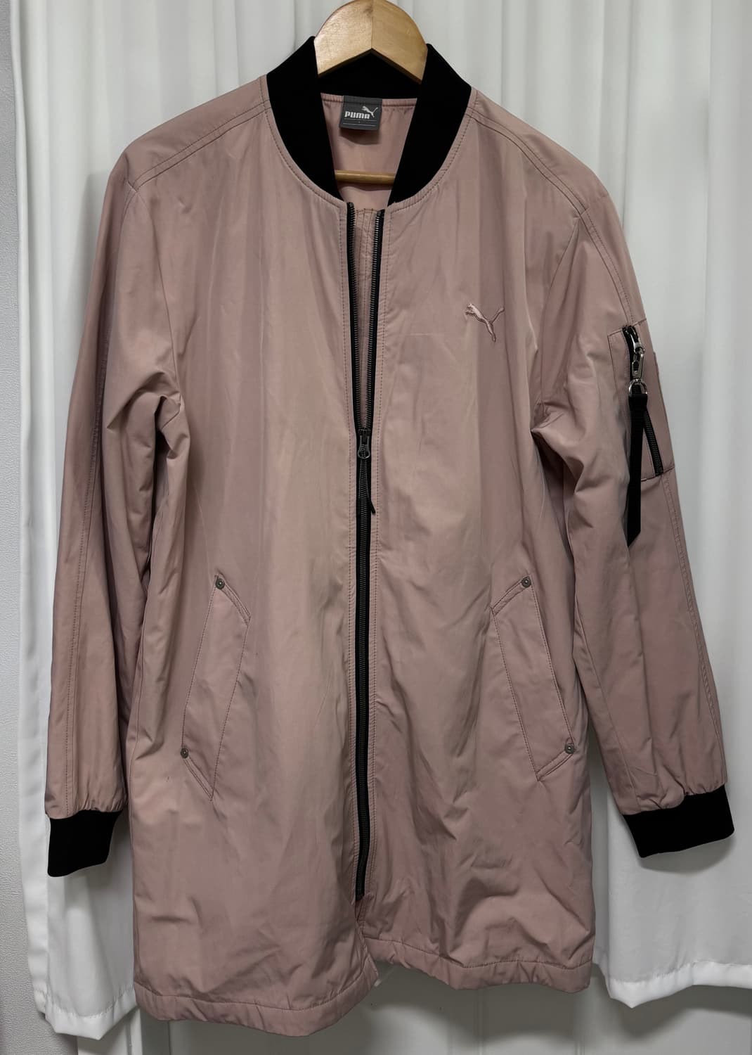 PUMA 푸마 롱 봄버 자켓 핑크 블루종 상품이미지5