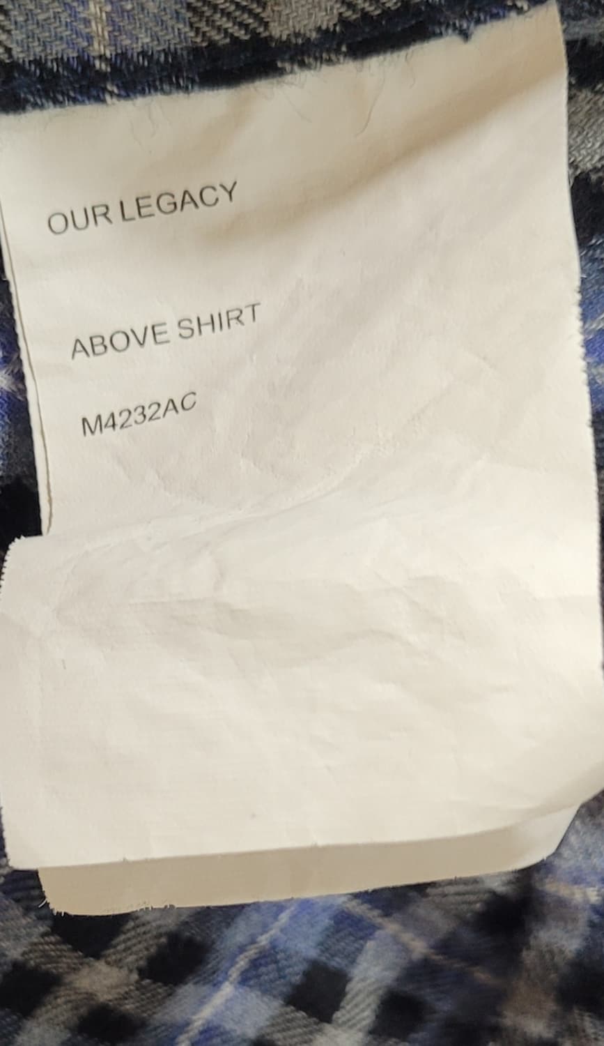 [50] 아워레가시 어보브 셔츠 켄트렐 체크 상품이미지3