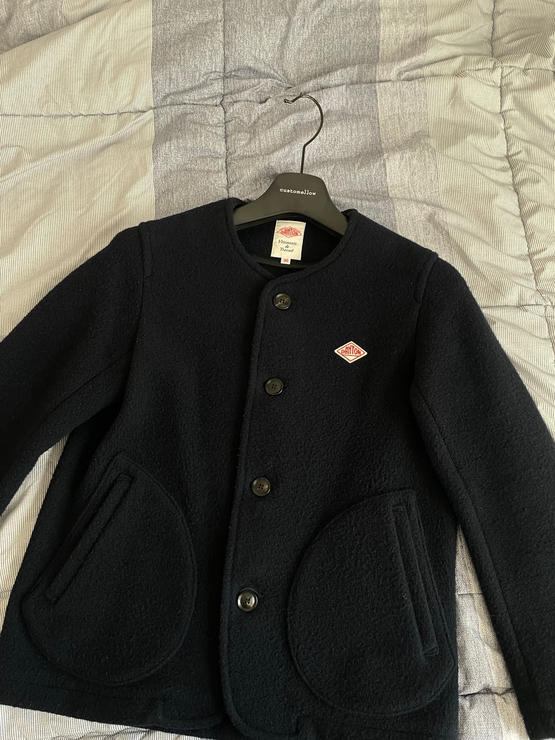 단톤 울 모사 카라리스 (노카라)자켓 여성 36사이즈 상품이미지1