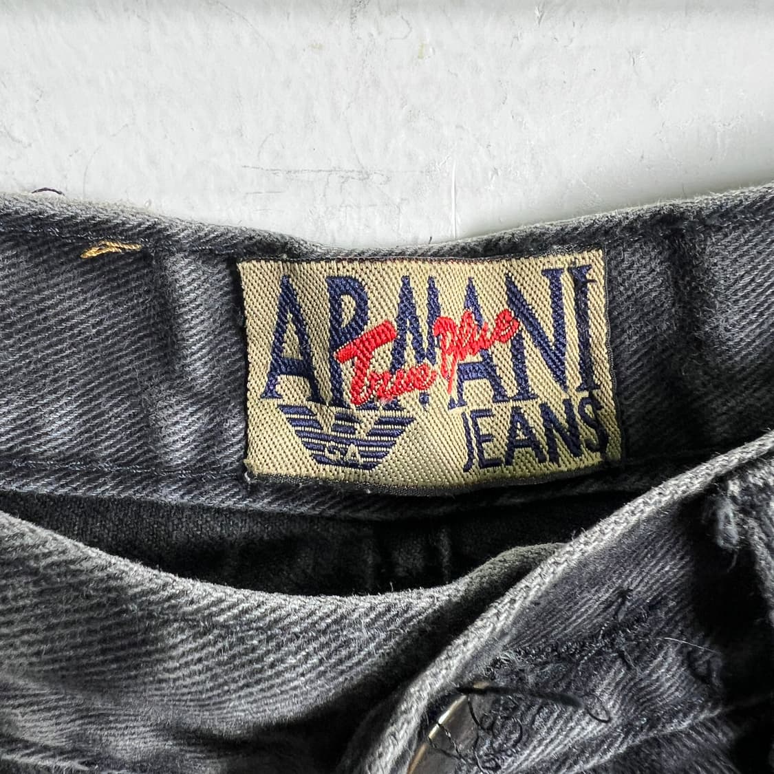 아르마니 진스 몰스킨 블랙 데님 팬츠 32 상품이미지3