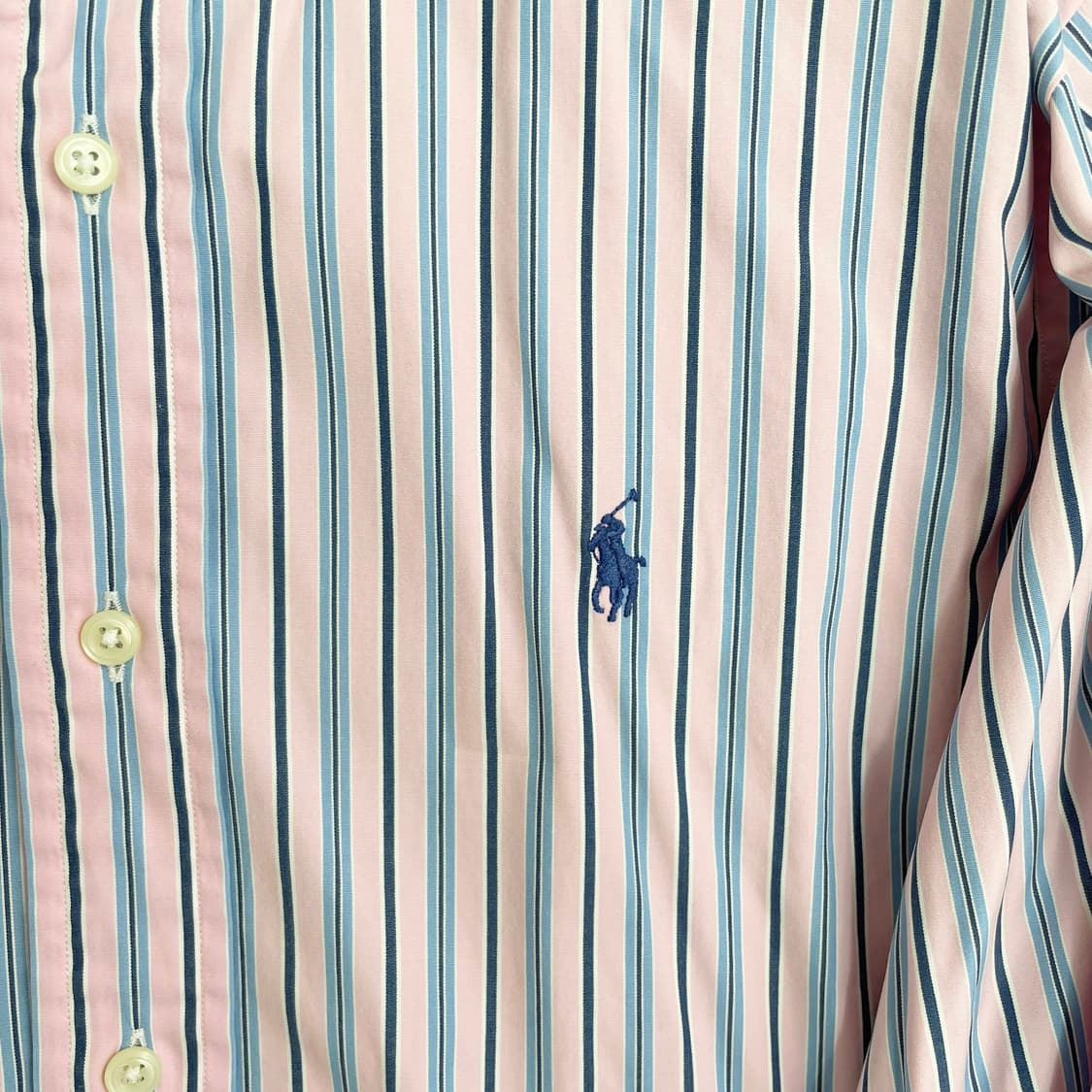 F1 폴로 랄프로렌 커스텀핏 스트라이프 셔츠 L-LL사이즈 상품이미지4