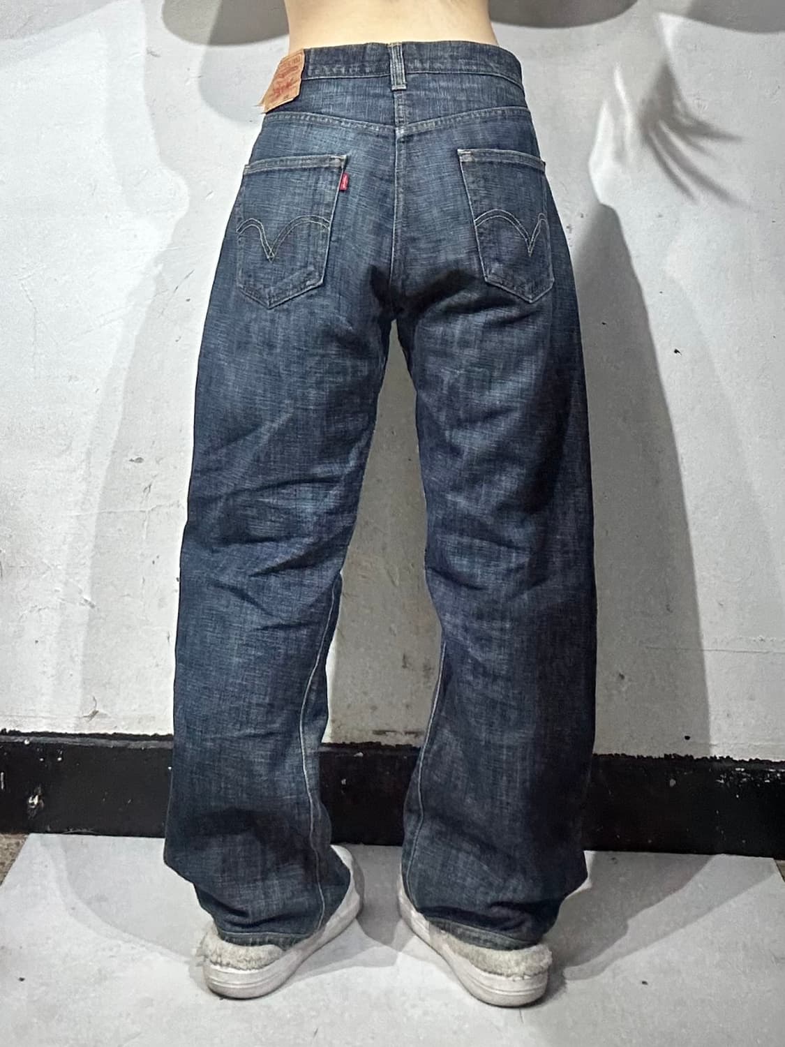 리바이스 501 진청 와이드 데님 팬츠 36 상품이미지3