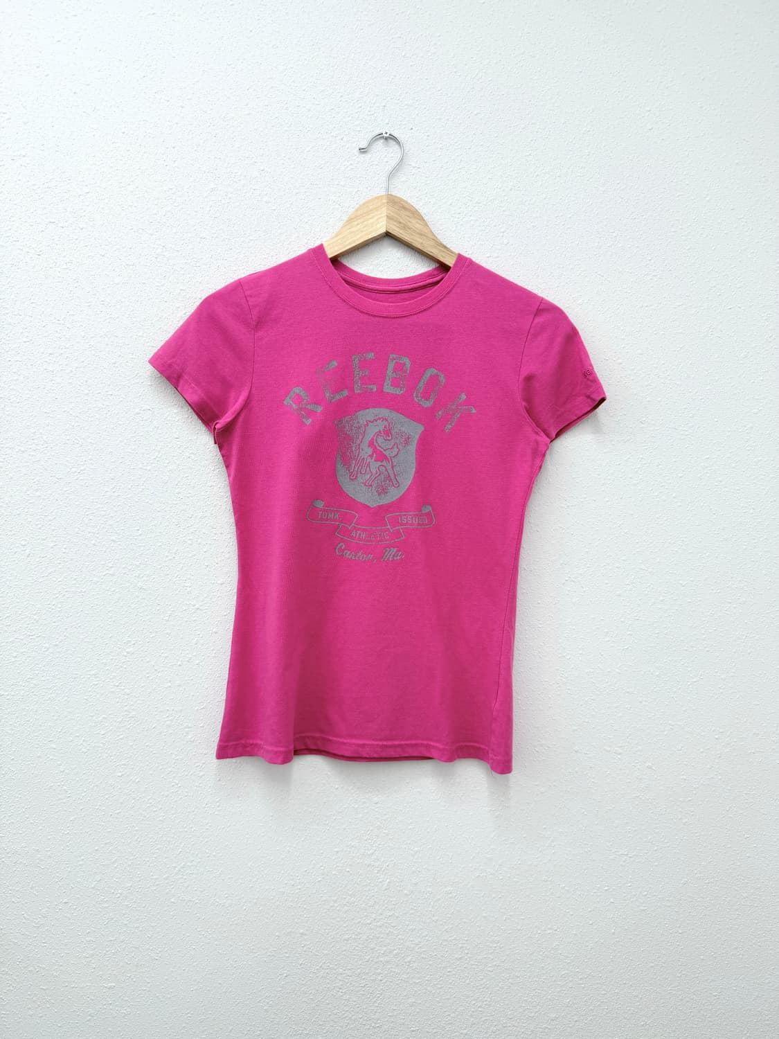 빈티지 Reebok 핫핑크 로고 반팔티 상품이미지1