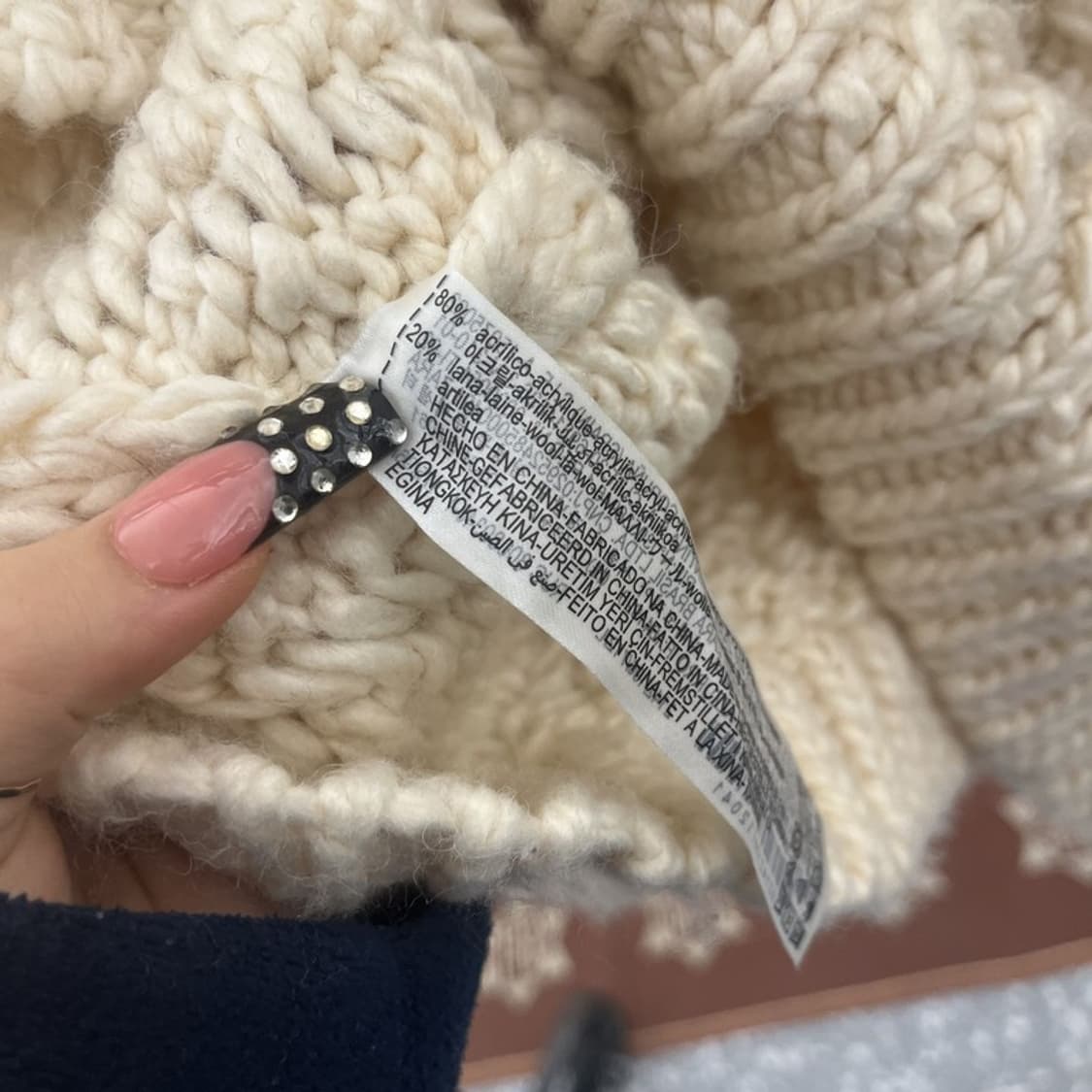 자라 모던 여리 캐주얼 크림아이보리 뜨개 니트 L C10451 상품이미지6