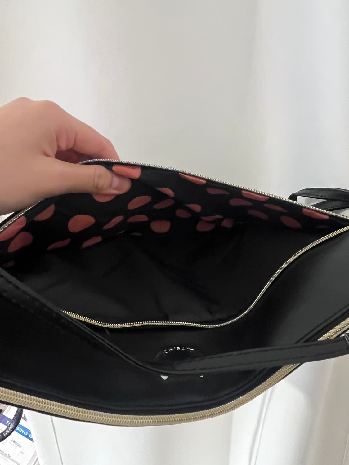 츠모리치사토 골드 반짝이 냐옹 크로스백 🐈‍⬛ 상품이미지8