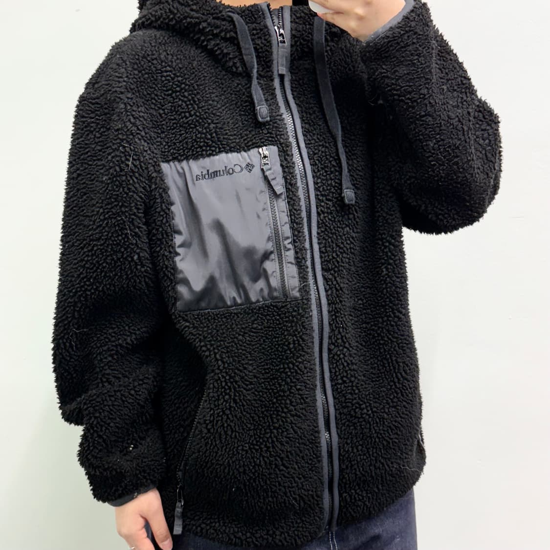 [XL] 컬럼비아 블랙 뽀글이 후리스 상품이미지1