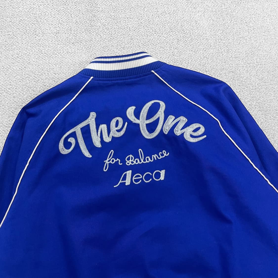 Aeca 에이카 타이거 코튼 바시티 자켓 블루 상품이미지4