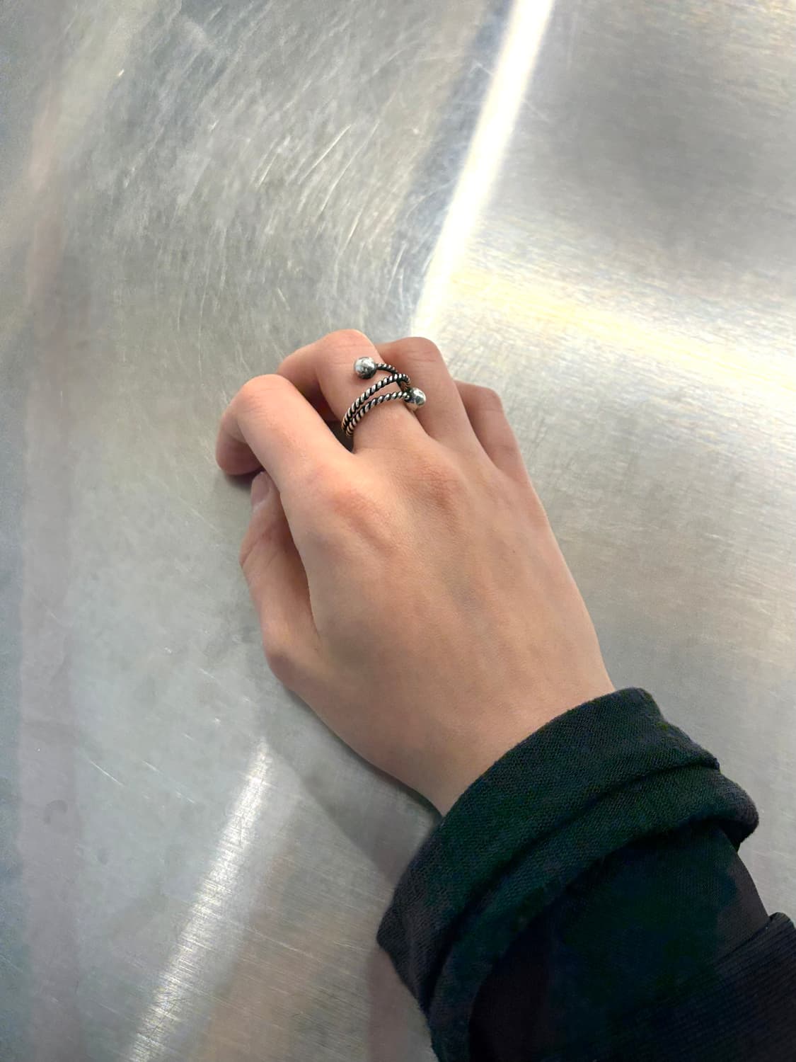 Two ball silver ring 상품이미지3