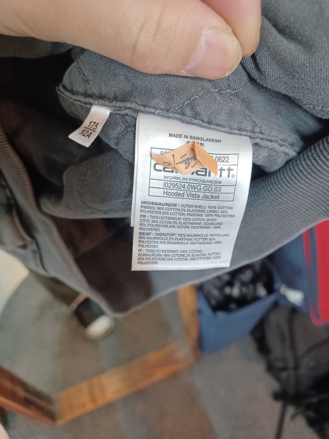 칼하트 비스타 자켓 차콜 m 상품이미지4