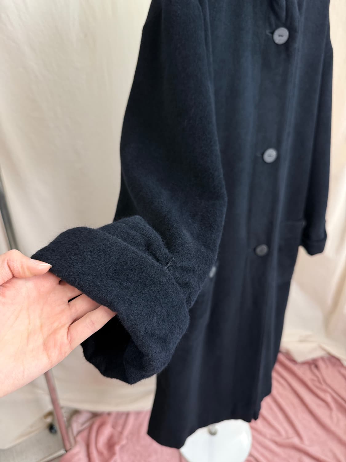 Emchariot 앙고라 오버사이즈 후드 코트 (JPN) 상품이미지6