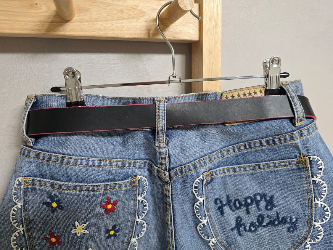 비비안 웨스트우드 핑크 배색 가죽 벨트 상품이미지5