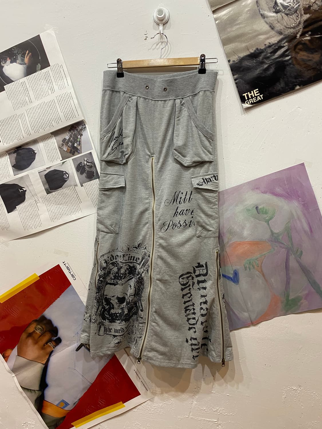 y2k Skull Long Skirt  상품이미지1
