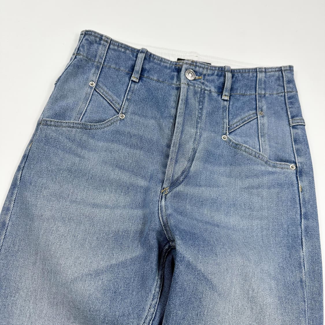 27 이자벨마랑 여성 레귤러 데님팬츠 연청 상품이미지4