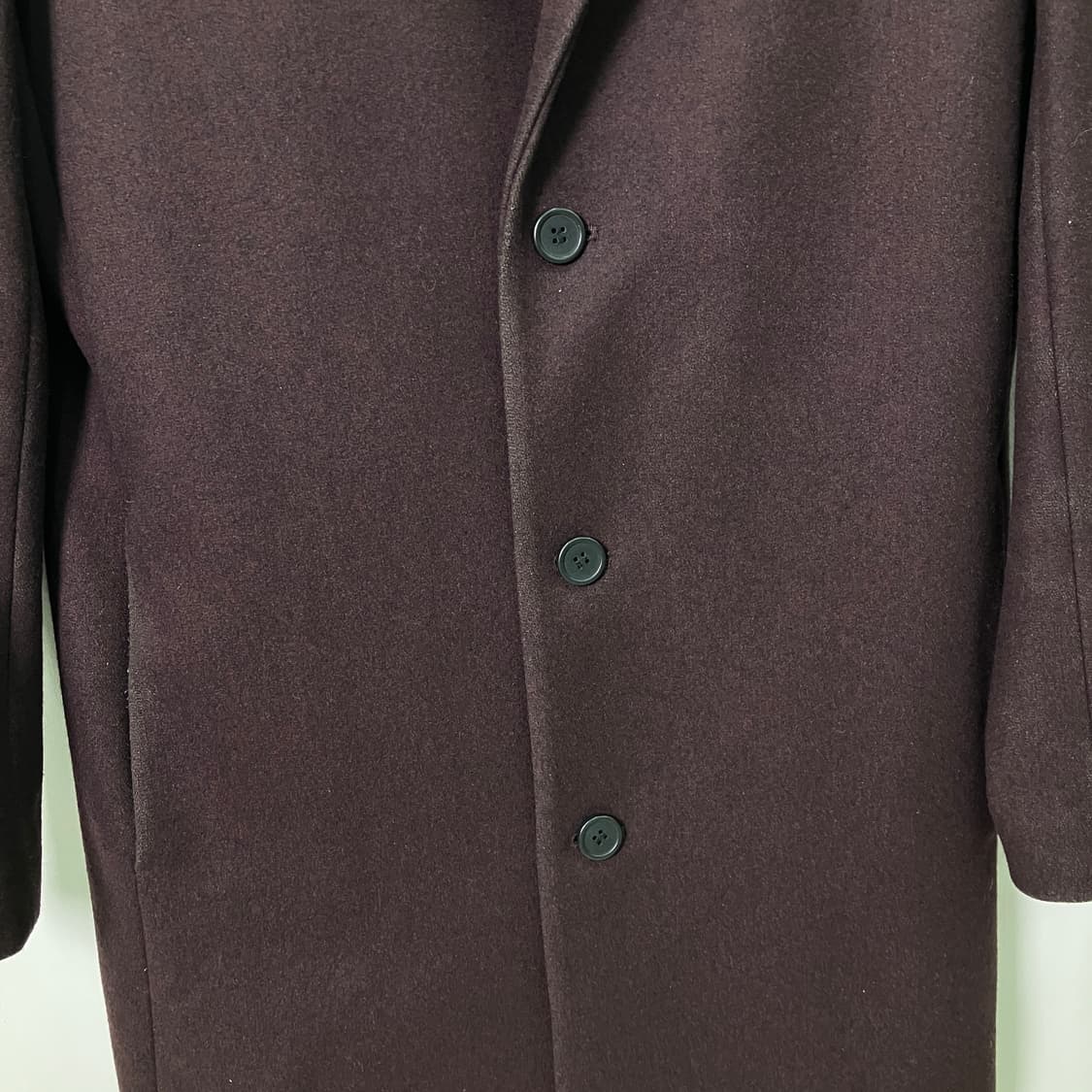 코스 버건디 울 싱글 롱코트 46 상품이미지5