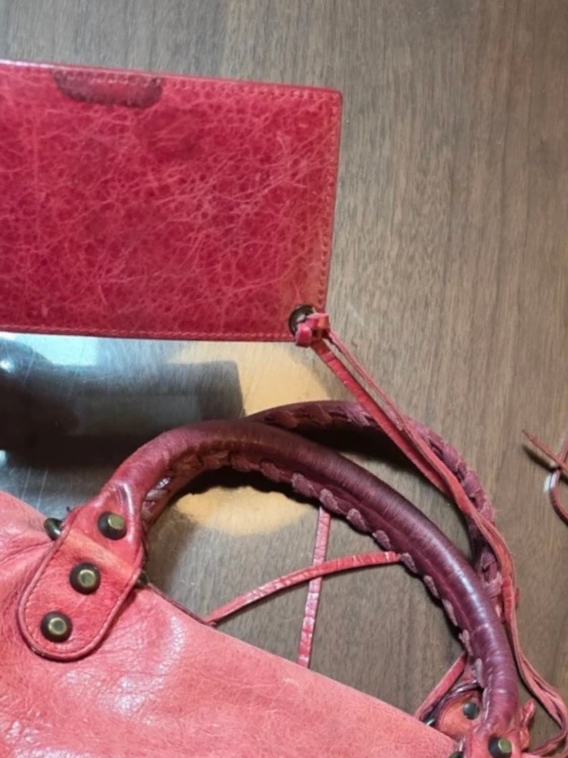 급처)발렌시아가 모터백 레드 상품이미지6