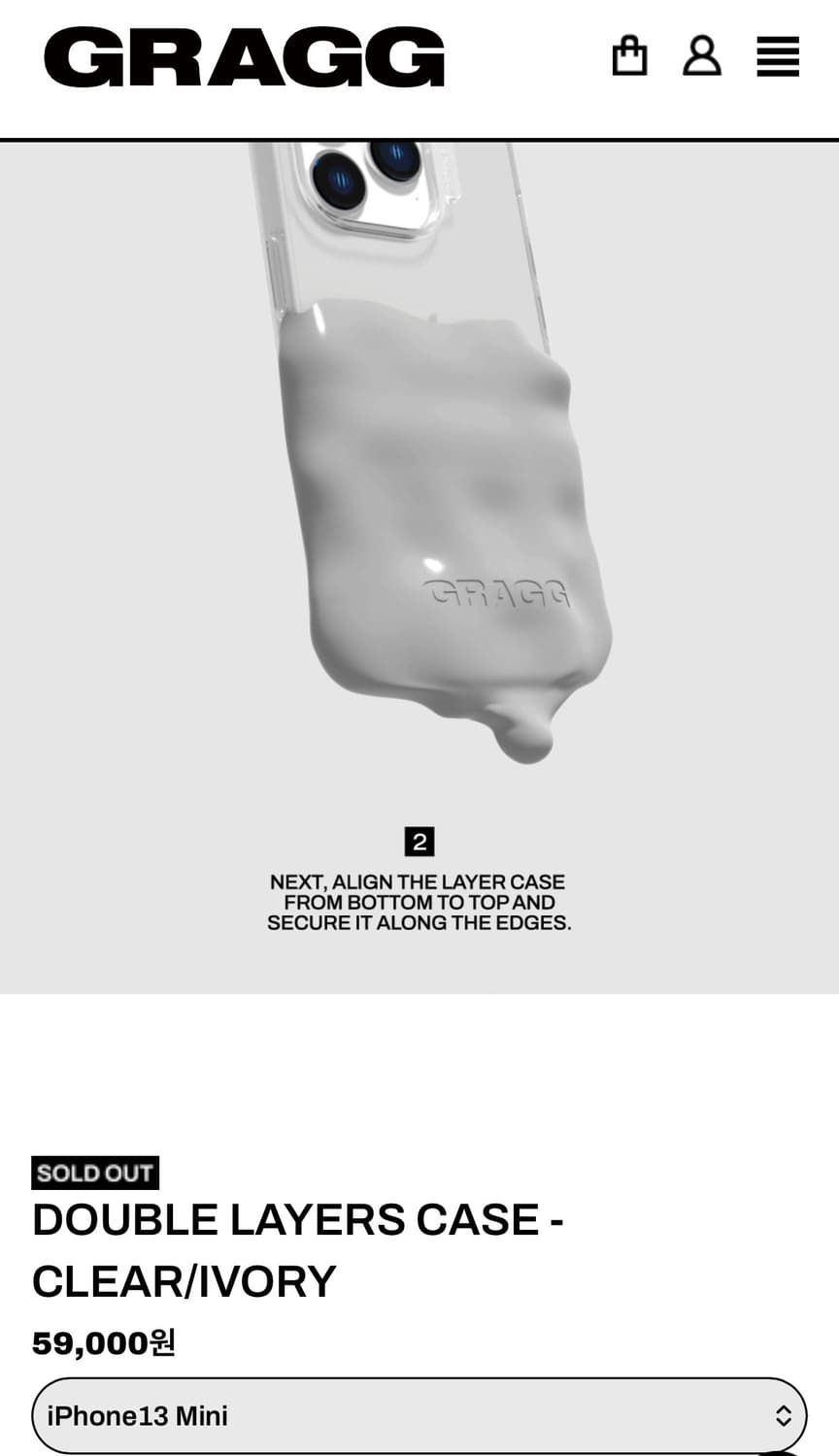 그래그 더블 레이어스 케이스 아이폰13미니 상품이미지2