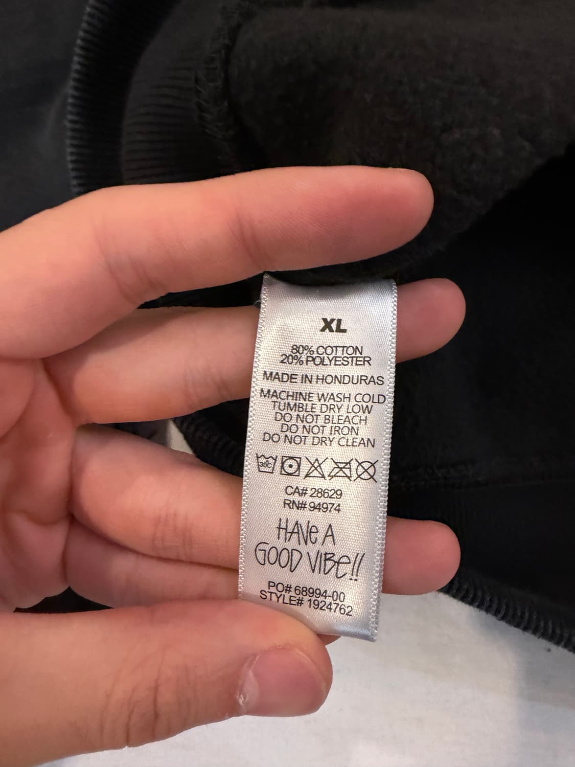 스투시 크라운 빅로고 후드티 블랙 상품이미지5