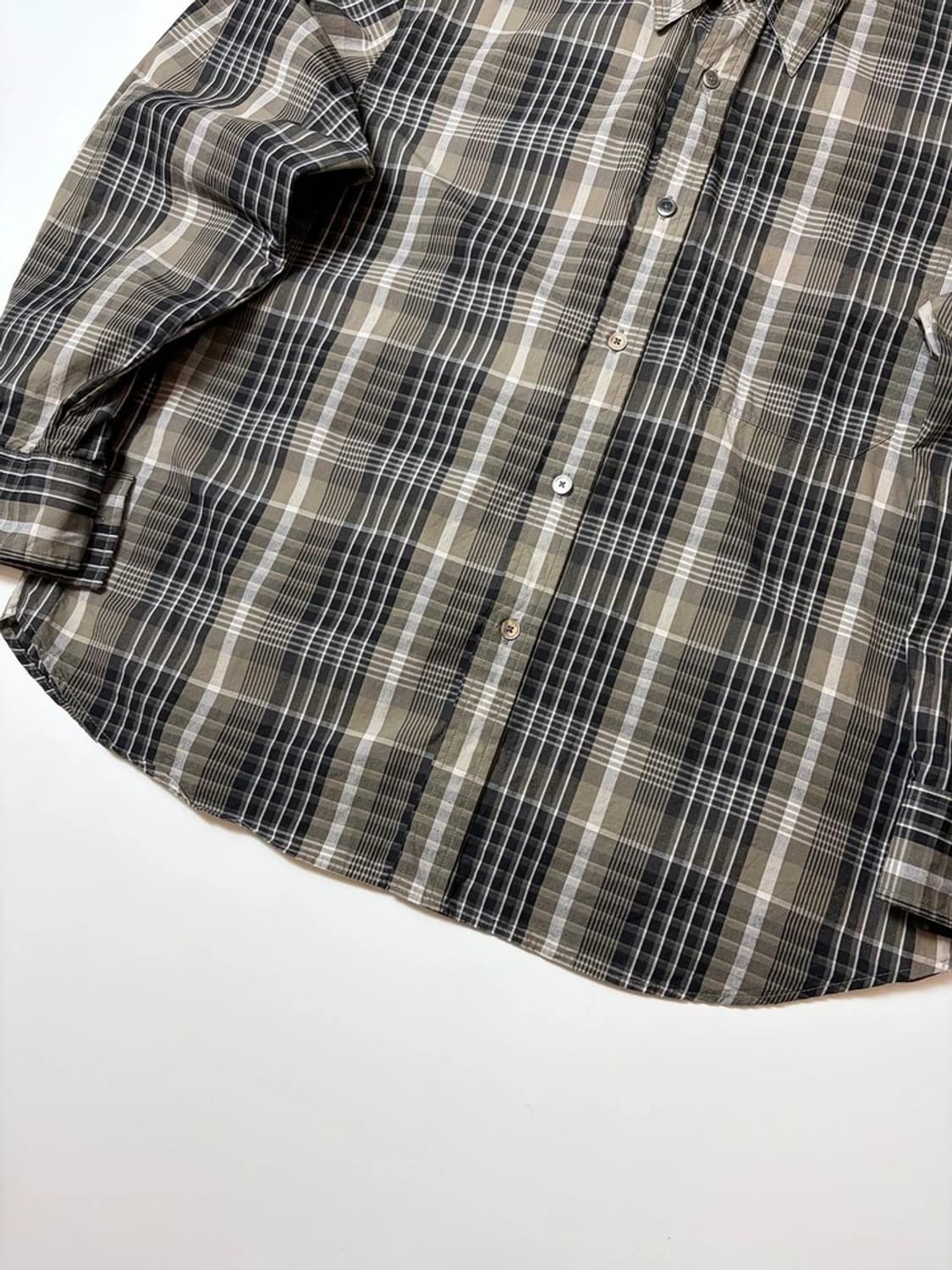 엘무드 쿠와무라 코튼 체크 셔츠 PN9441 상품이미지3