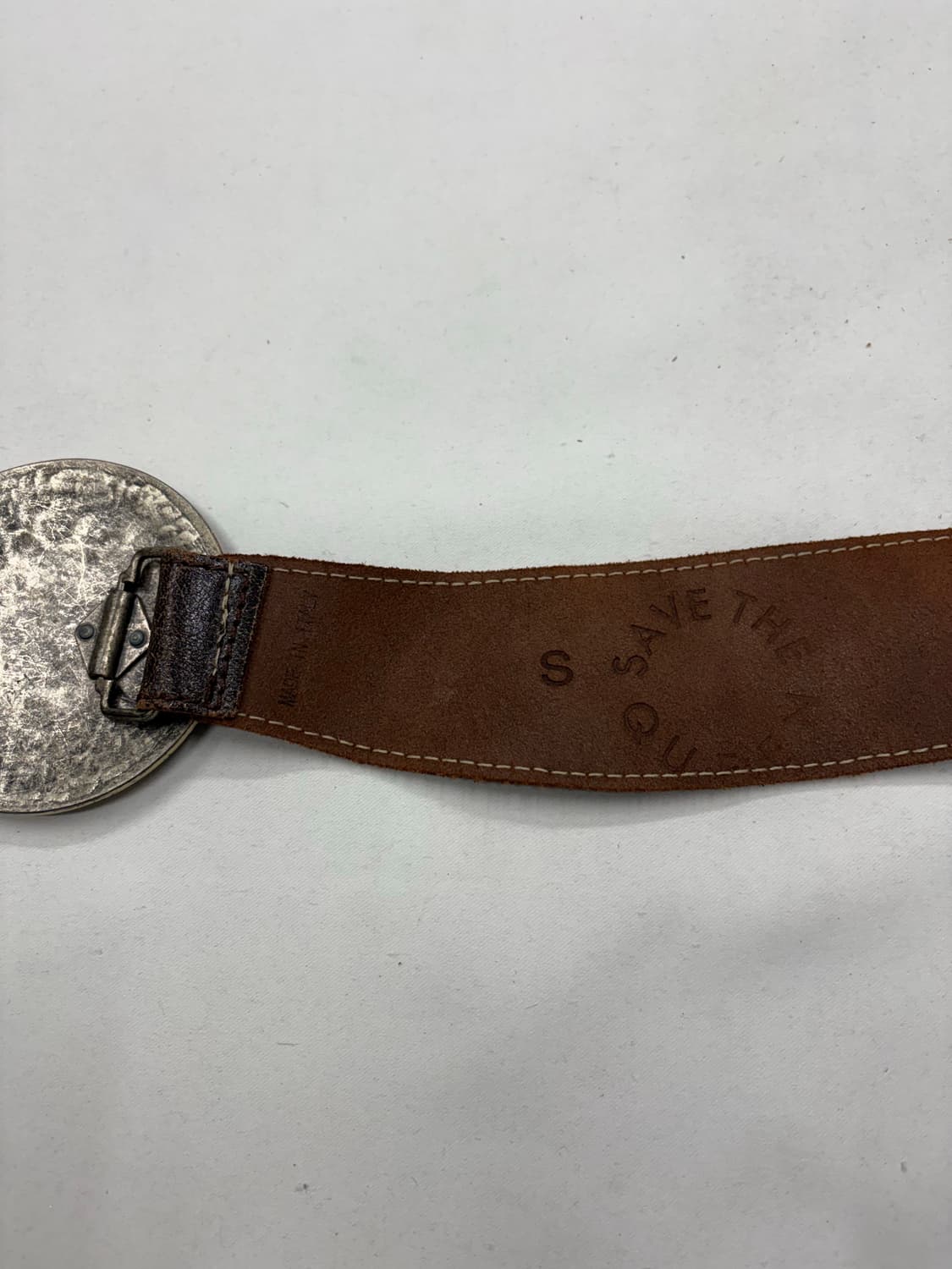 ltaly vintage 웨스턴 로마 버클 벨트 상품이미지5