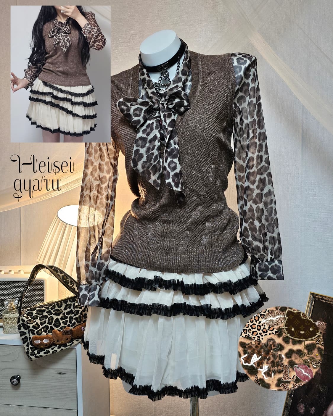 Heisei gyaru look style set 상품이미지1