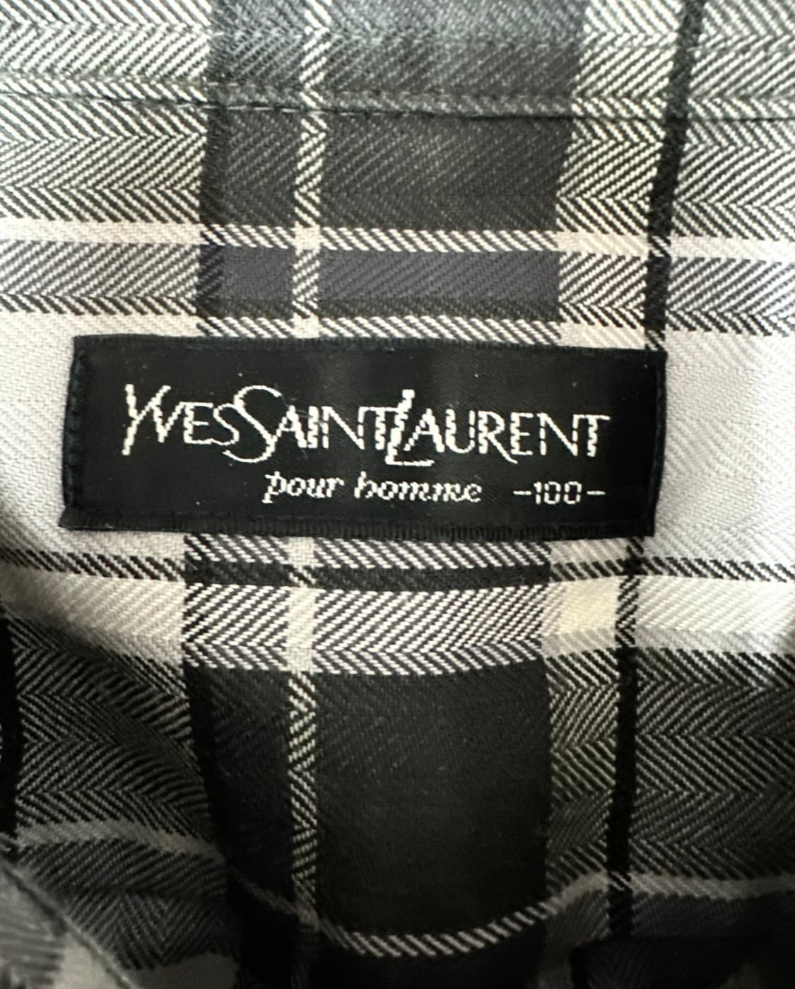YSL 입생로랑 로고 체크 셔츠 상품이미지5