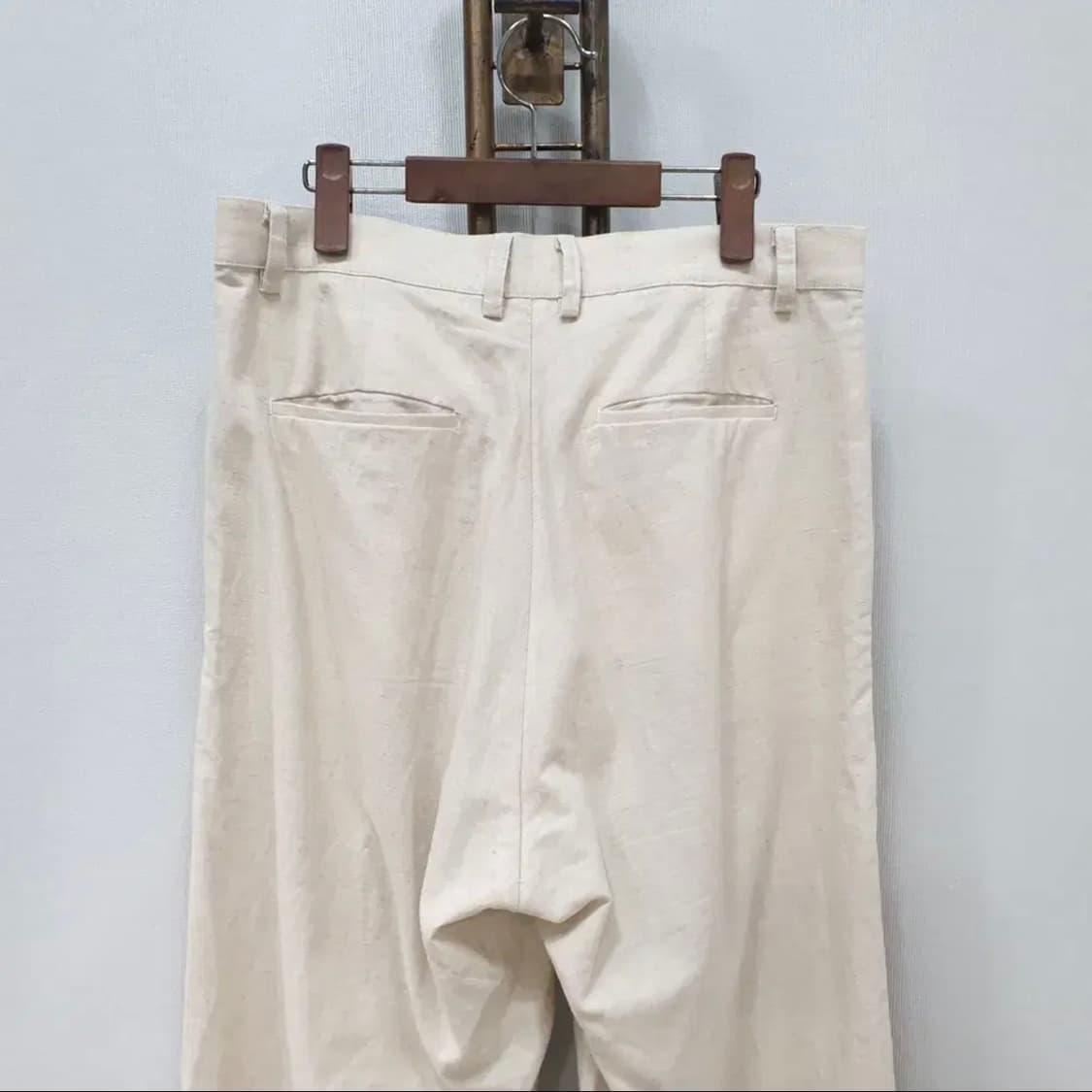 라퍼지스토어 린넨 와이드 원턱 슬랙스 Linen Beige S 상품이미지3