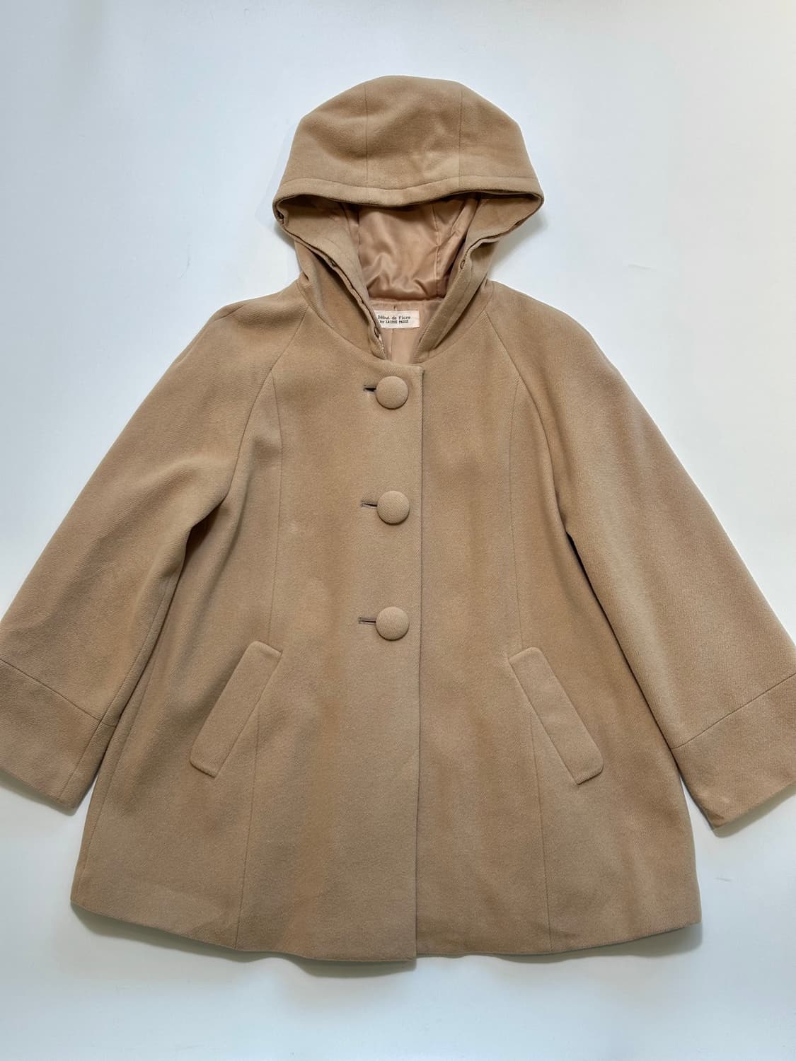 카멜 후드 하프 코트 상품이미지8