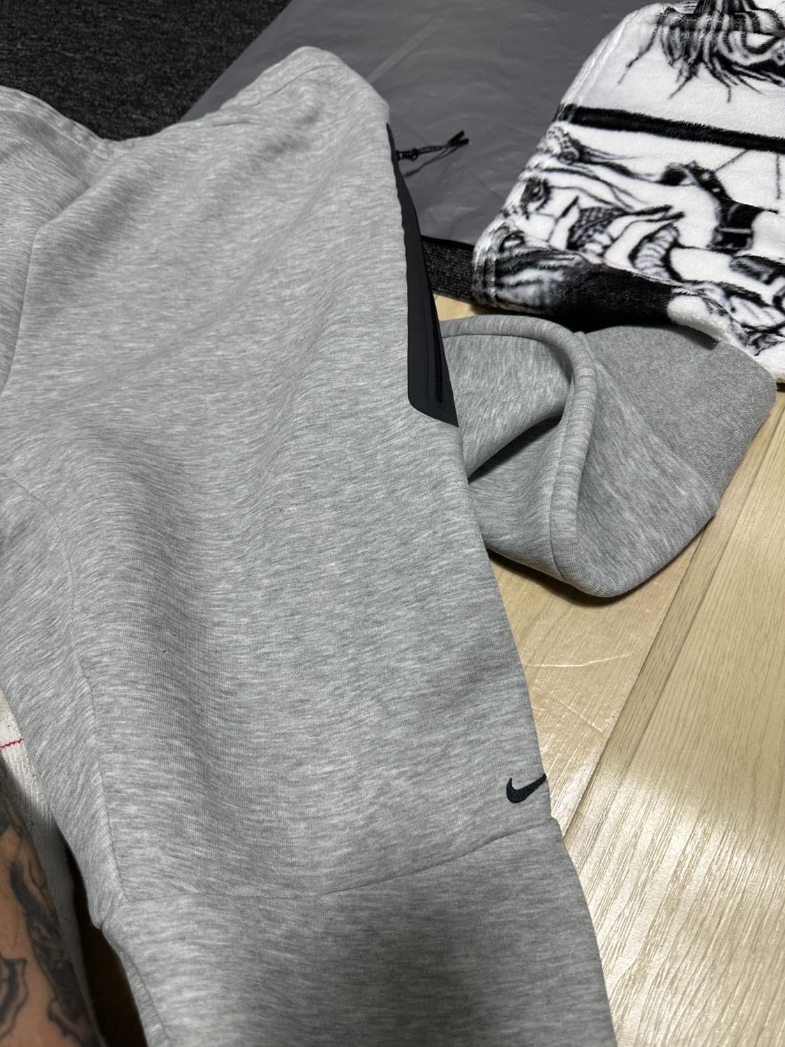 나이키 테크플리스 회색 세트 XXL 상품이미지5