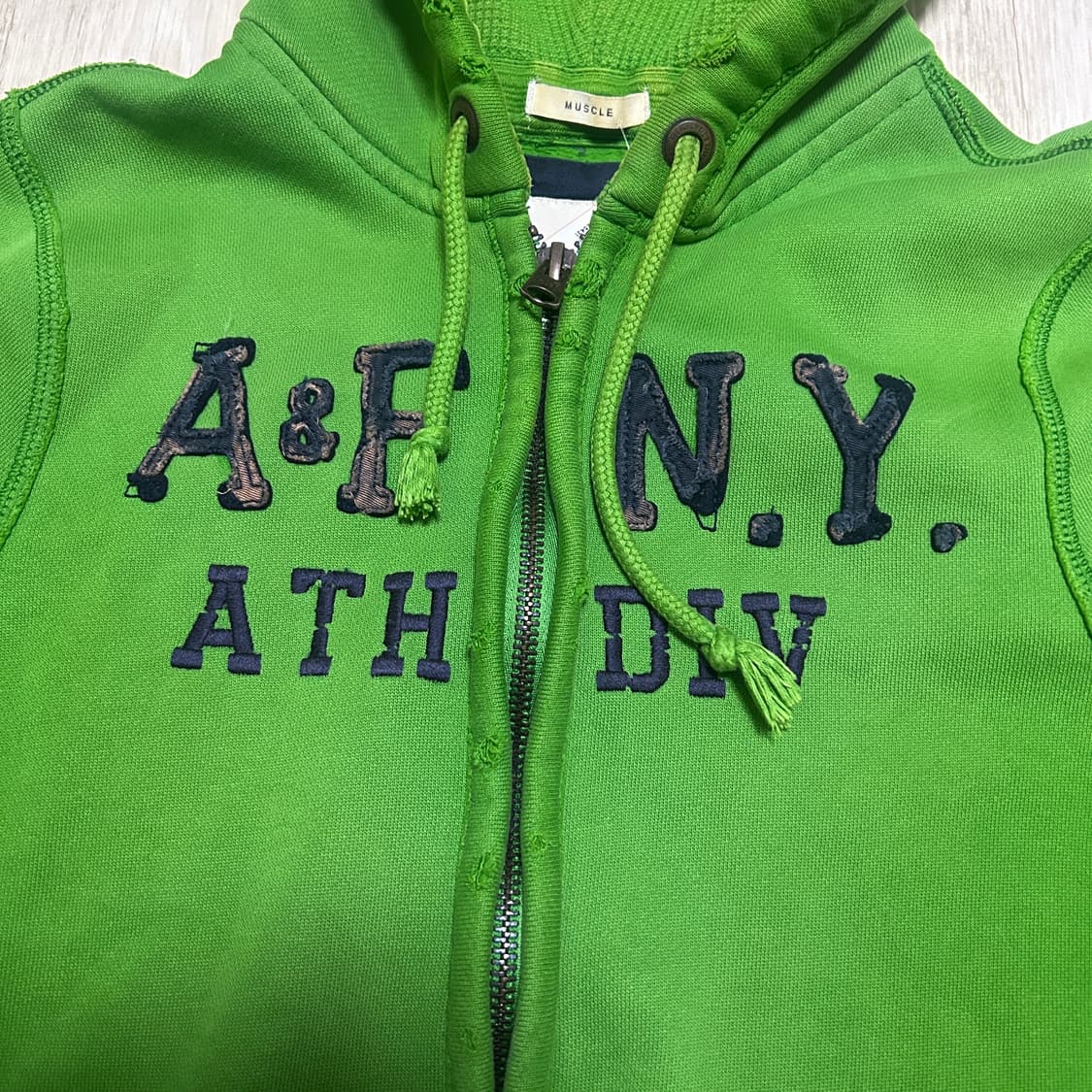[M] 아베크롬비 후드집업 머슬핏 그린  상품이미지2