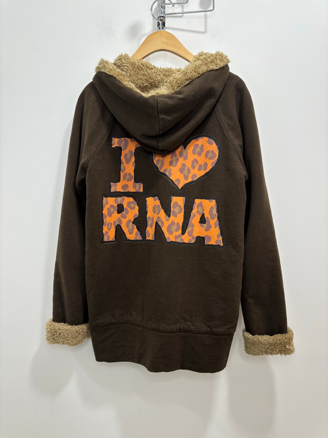 Rna 브라운 호피 레터링 후드집업 상품이미지8