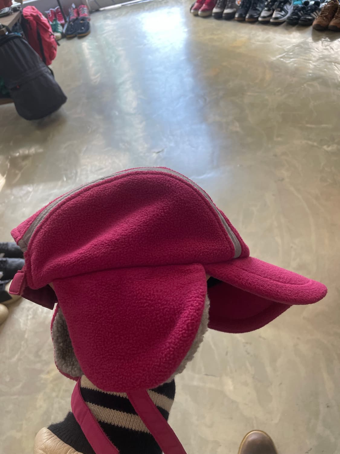 노스페이스 트루퍼햇 군밤모자 귀도리 핑크 상품이미지4